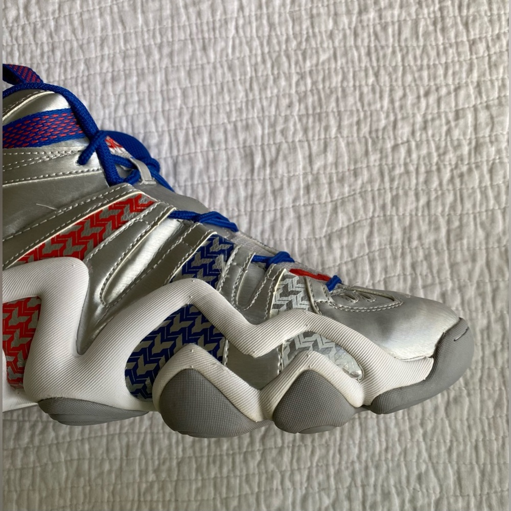 EUC Adidas Crazy 8 KB8 ‘John Wall' Sneakers (G98293) Silver/Blue Size 12 - Picture 11 of 15